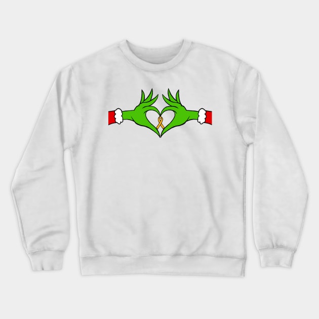 The Green Mean one with Awareness Ribbon (orange) Crewneck Sweatshirt by CaitlynConnor